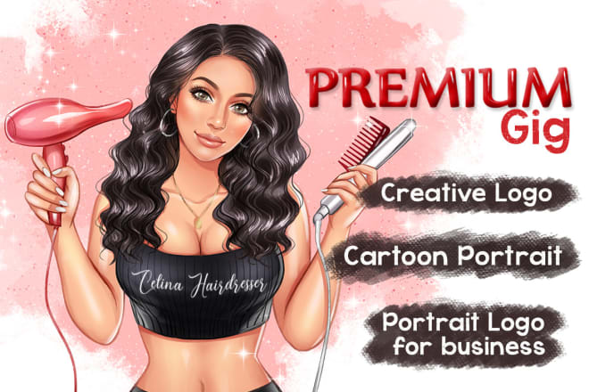 I will draw a portrait cartoon for business