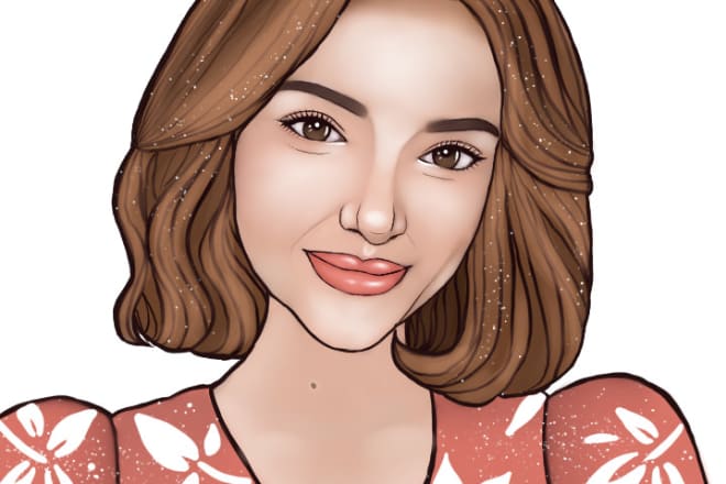 I will draw a webtoon cartoon style drawing for your portrait