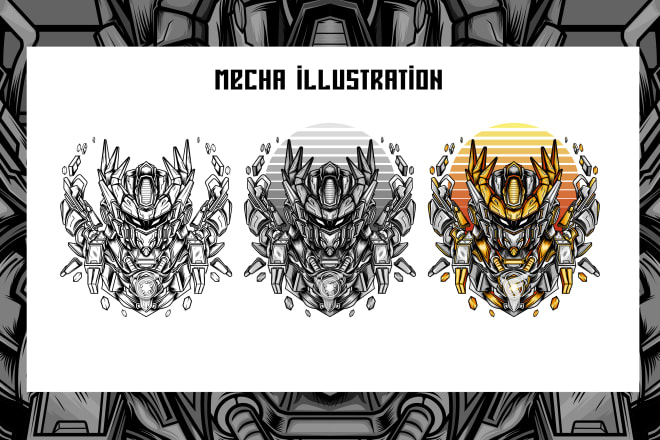 I will draw awesome mecha robots for t shirts or merchandise