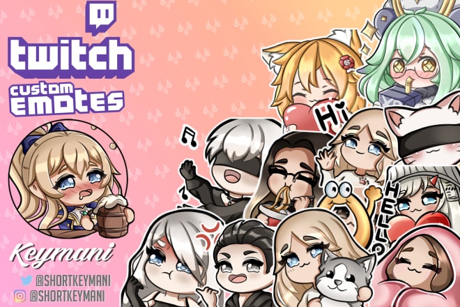 I will draw chibi emotes in my style for twitch and discord