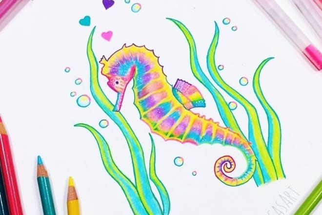 I will draw creative colorful doodles