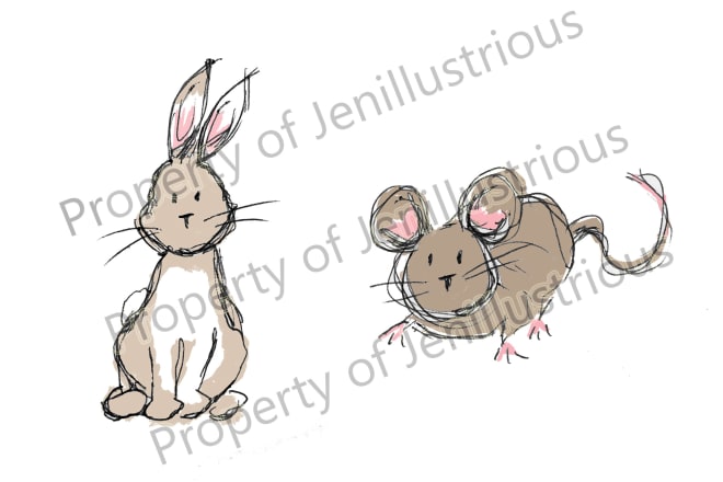 I will draw cute animal character illustrations