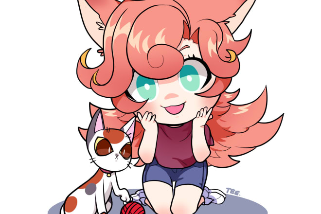 I will draw cute chibi art commissions