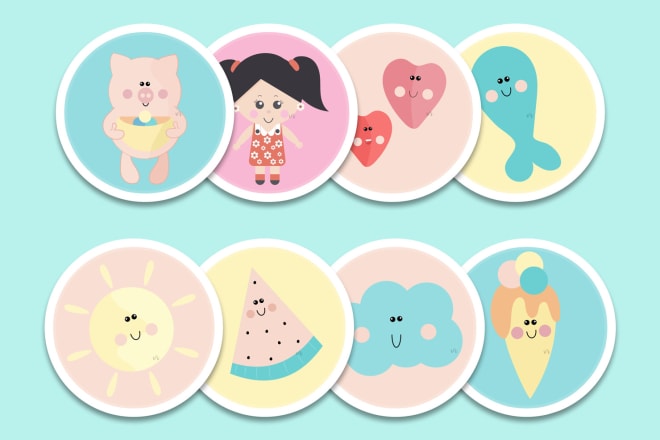 I will draw cute stickers, illustrations, any character or object