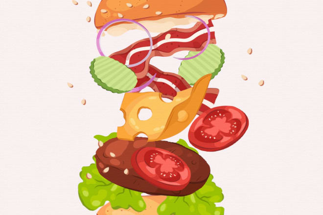 I will draw food illustration for you