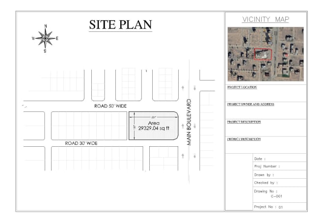 I will draw site plan on autocad from google maps