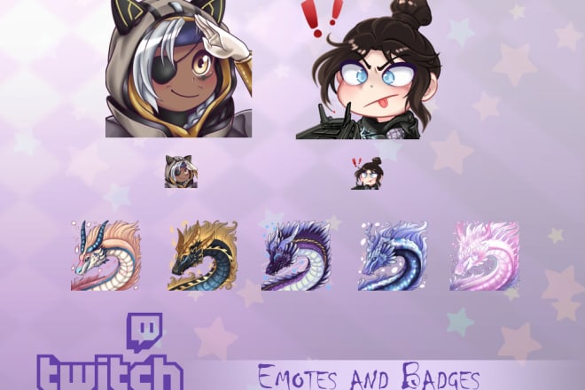 I will draw twitch emotes and badges