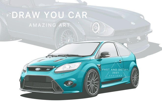 I will draw vector ilustration realistic and detail of you car