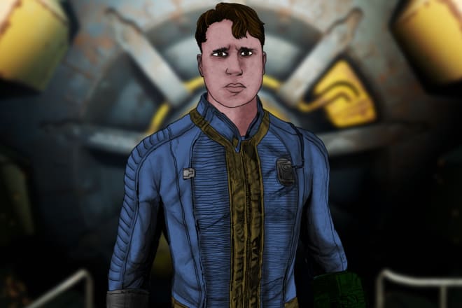 I will draw you as a vault dweller fallout character
