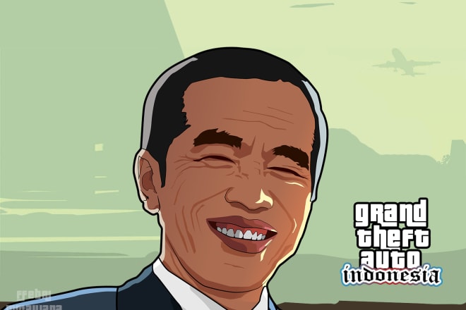 I will draw you in gta style