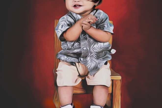 I will draw your baby to realistic oil painting