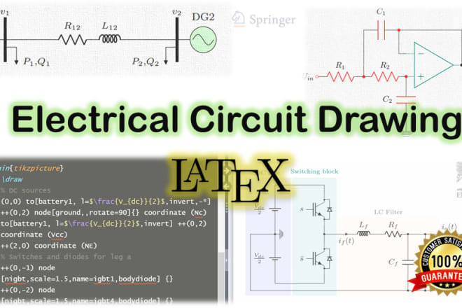 I will draw your electric circuit diagrams in latex