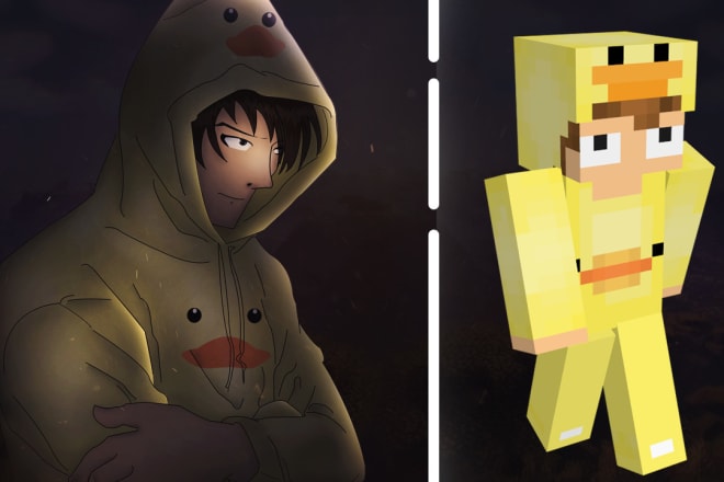 I will draw your minecraft skin, roblox avatar,or any avatar