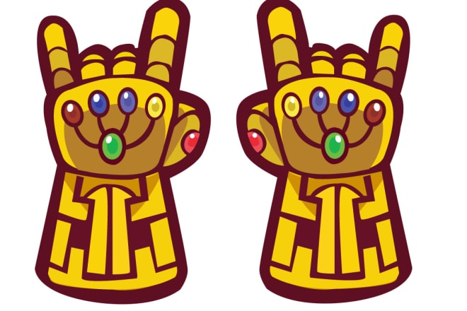 I will drawing of thanos gloves single and double
