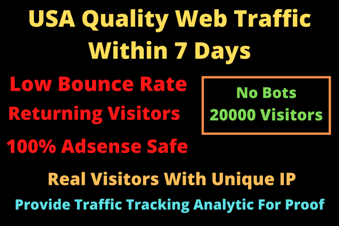 I will drive real human social web traffic from usa