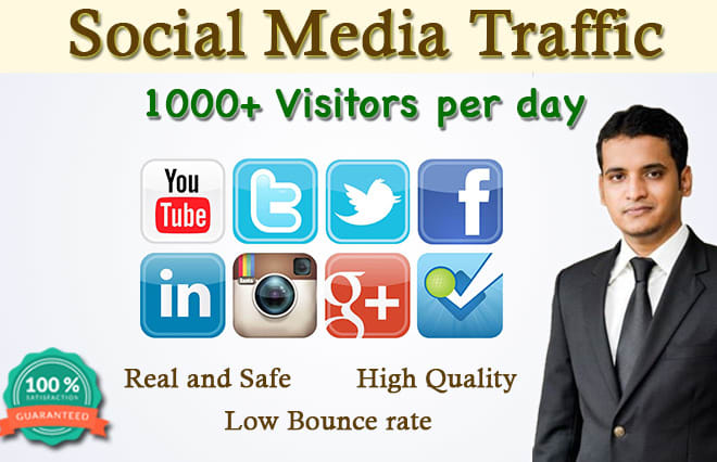 I will drive real safe social media web traffic