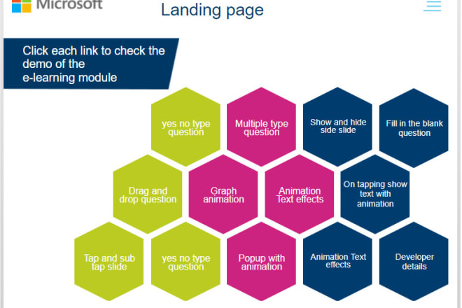 I will e learning modules using articulate storyline