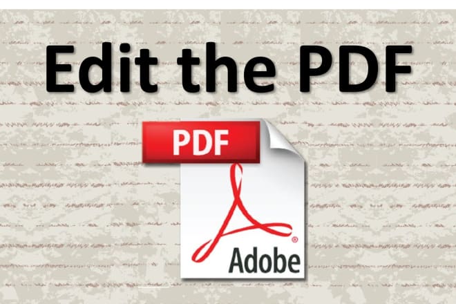 I will edit the pdf and convert files