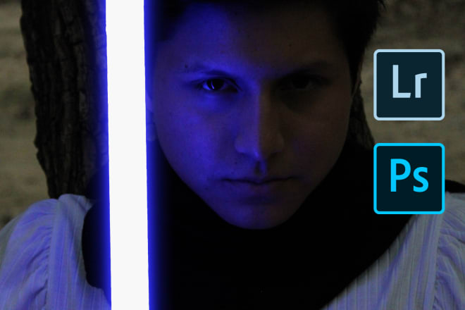 I will edit your photos so you have a star wars style lightsaber