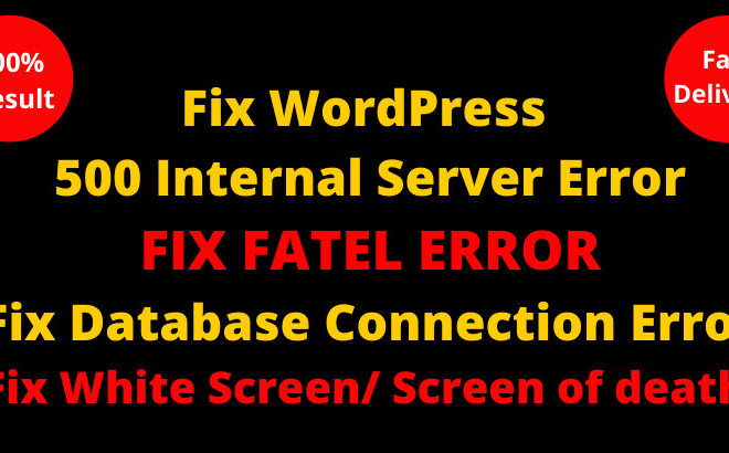 I will efficiently fix wordpress http 500 internal server error