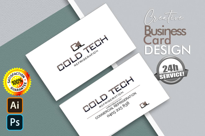 I will elegant double sided business card print ready files