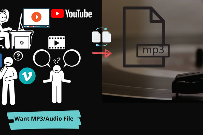 I will extract audio from video and convert mp4 file to mp3 file