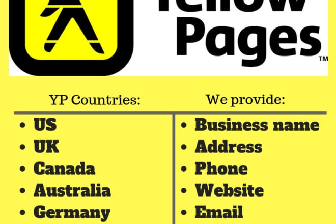 I will extract business data from yellow pages