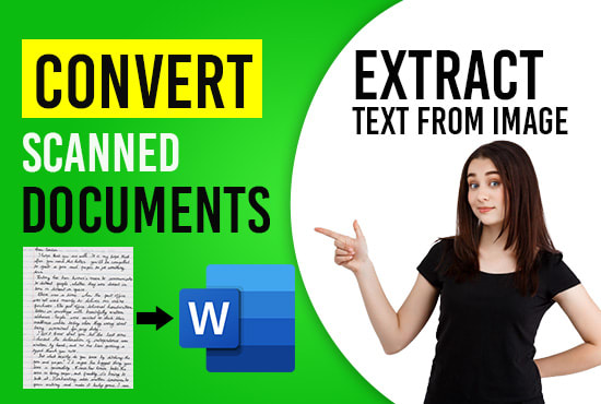 I will extract editable text from image and documents with ocr