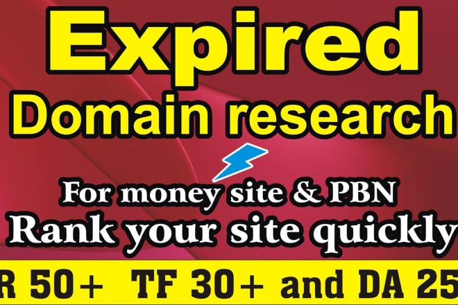 I will find a high ranked expired domain for you