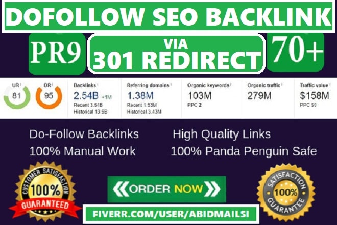 I will find you expired dofollow SEO backlinks for 301 redirect