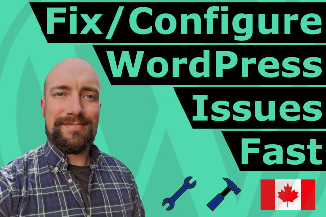 I will fix any issues with your wordpress installation