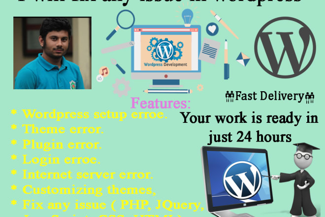 I will fix any wordpress problem or error