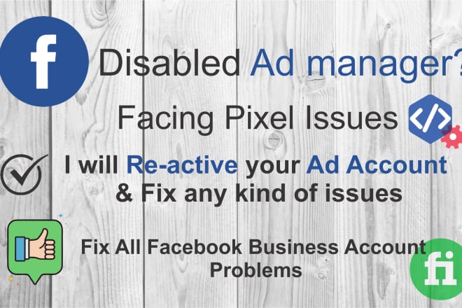 I will fix disabled facebook ad manager and business account