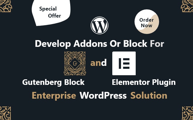 I will fix or develop elementor widget or addons wordpress website or gutenberg block