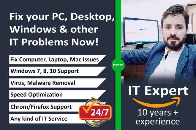 I will fix, repair your computer, laptop and windows 10 problems remotely