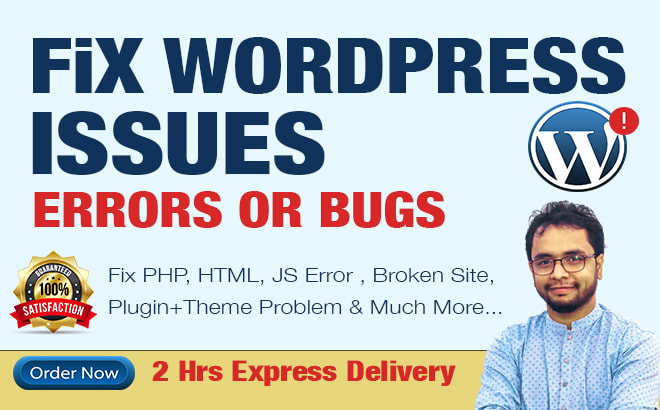 I will fix wordpress website issues, errors or bugs in 2 hours