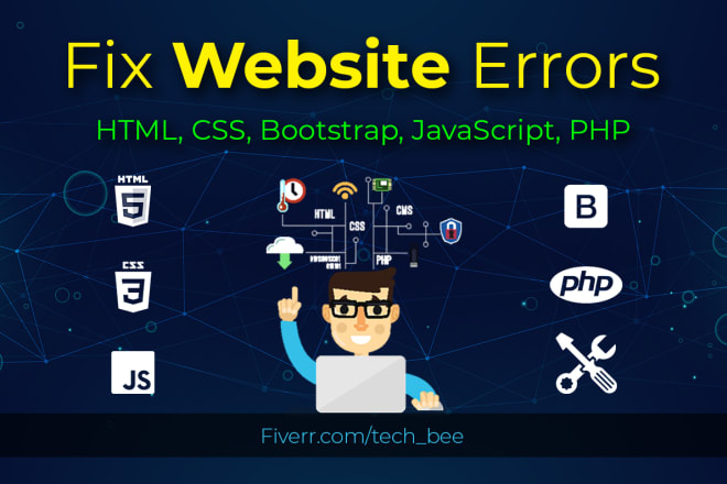 I will fix your website php, mysql, javascript, html, CSS bugs issues errors