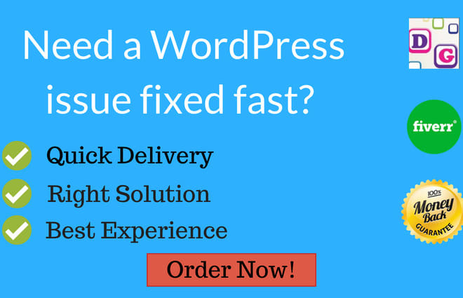 I will fix your wordpress issues