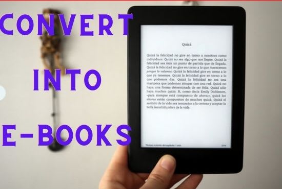 I will format and convert books into epub, ebooks, mobi, and PDF