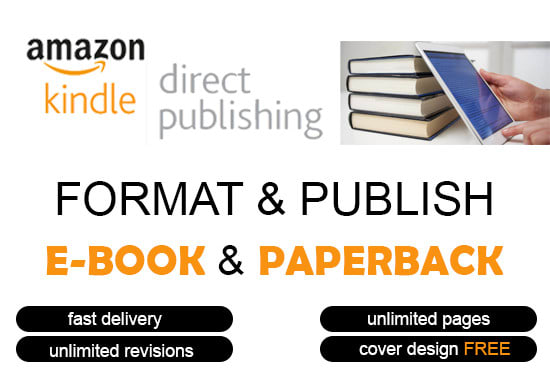 I will format and publish book on amazon KDP or kindle direct publishing