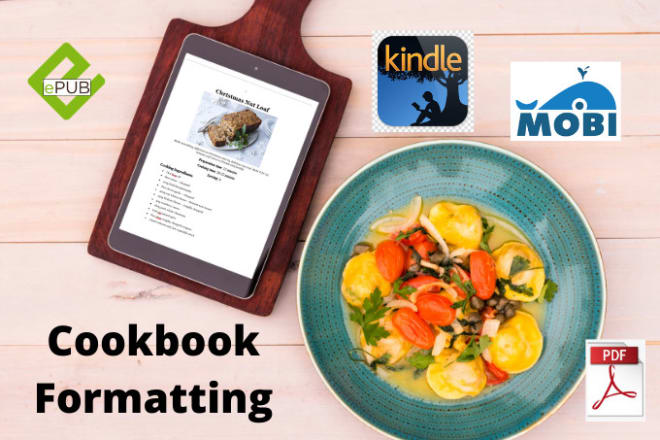 I will format your cookbook recipes for kindle, KDP and other print