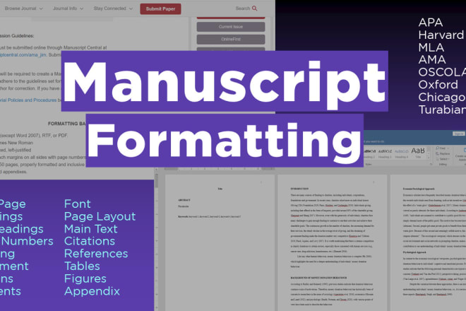 I will format your manuscript as per journal publication standards