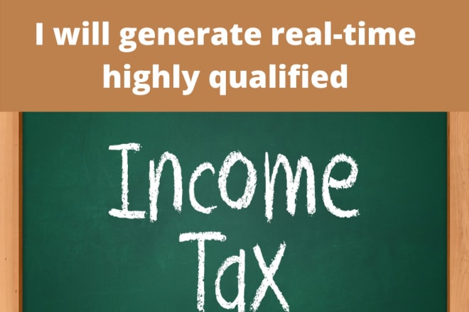 I will generate income tax leads, credit repair, landing page tax website