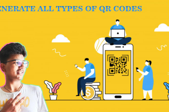 I will generate qr code and make custom qr code design