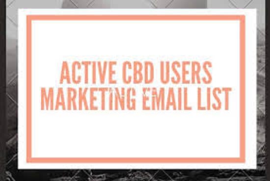 I will generate real and active organic cbd email list