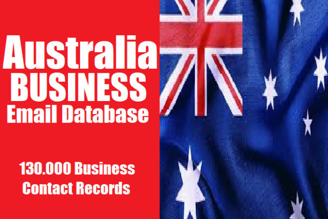 I will get 130,000 australian business email 69k contact leads 2021