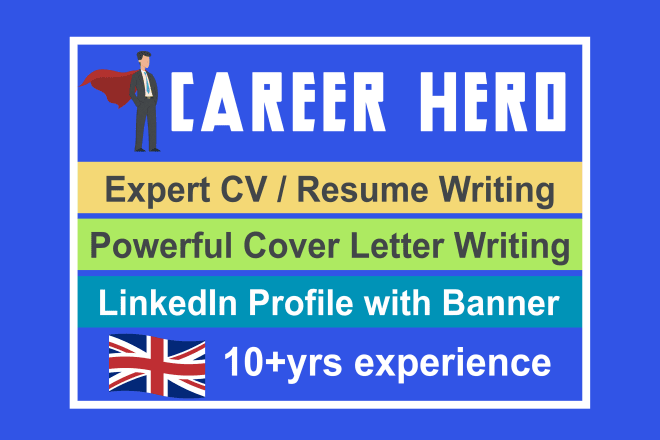 I will get your cv resume to the top of the pile with cover letter and linkedin