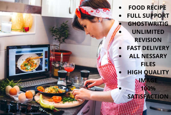 I will ghost write best top notch food recipe ebook with quality image