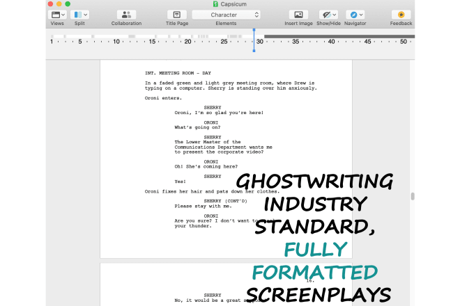 I will ghost write your screenplay