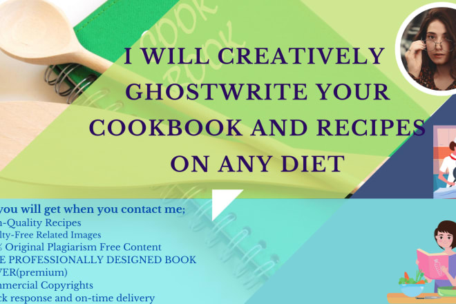 I will ghostwrite your cookbook recipes on any diet